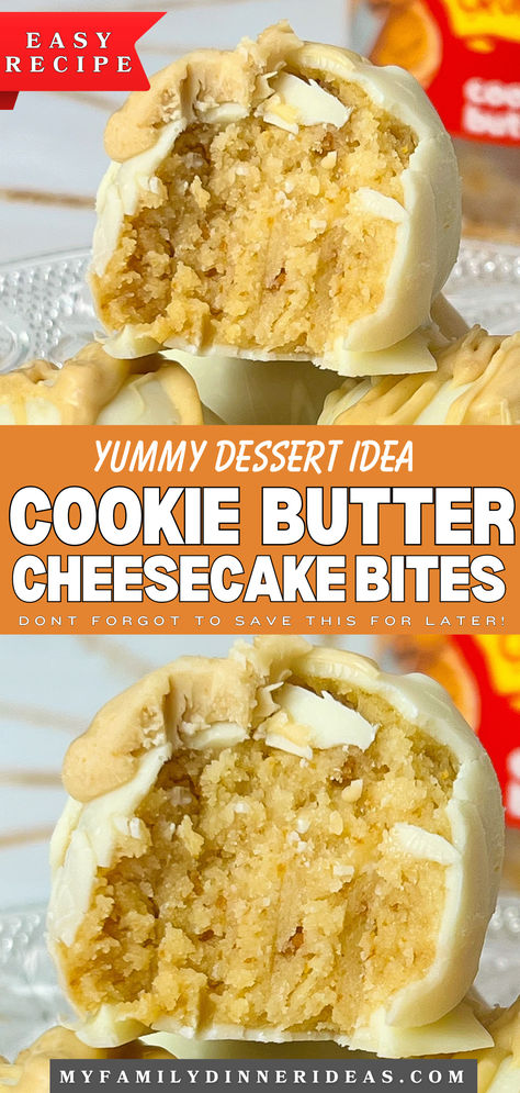 Cookie butter truffles Cookie Butter Snacks, Cookie Butter Pudding, Cookie Butter Dessert Recipes, Recipes Using Cookie Butter, New Years Snacks Easy, Biscoff Butter Recipes, Recipes With Cookie Butter, New Year’s Eve Treats, Easy Desserts For One