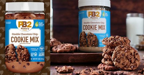 PB2 Pantry Baking Mixes: New Double-Chocolate Cookie Flavor Pb2 Chocolate Chip Cookie Mix Recipes, Pb2 Cookie Mix Recipes, Pb2 Brownie Mix Recipes, Double Chocolate Chip Cookie, Chocolate Chip Cookie Mix, Double Chocolate Chip Cookies, Single Serving Recipes, Double Chocolate Cookies, Food Inc