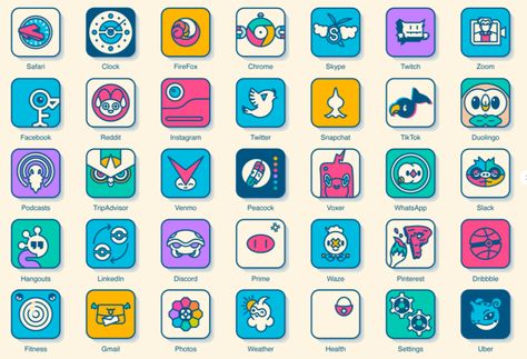 App Icons Pokemon, Pokemon App Icons, Icon Homescreen, Free App Icons, Pokemon App, Pokemon Icon, Mobile App Icon, Iphone Home Screen Layout, Sketch App