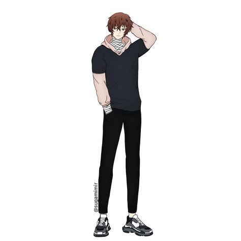 Osamu Dazai, Comfy Clothes, Dazai Osamu, Bongou Stray Dogs, Other Outfits, Casual Clothes, Bungou Stray Dogs, Comfy Outfits, Black Jeans