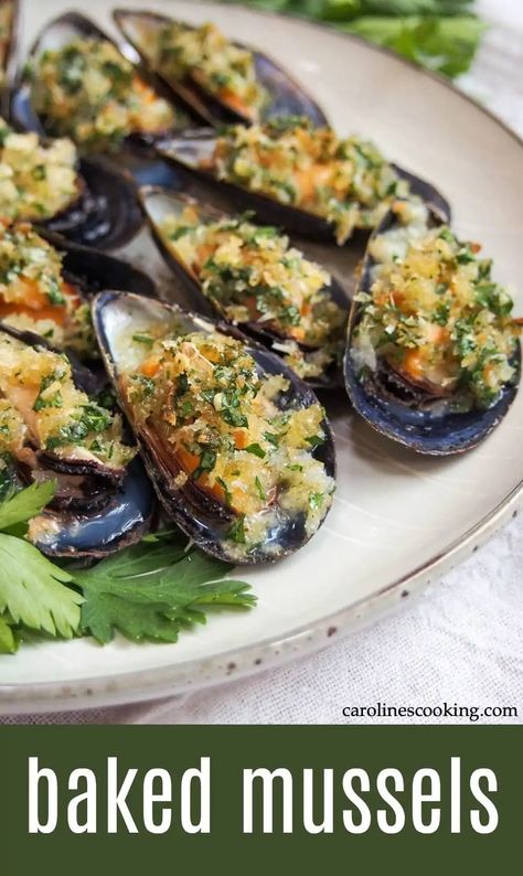 Recipes With Mussels, Baked Green Mussels Recipe, Mussel Appetizers, Muscles Recipe, Baked Mussels Recipe, Steamed Mussels Recipe, Mussel Pot, Best Mussels Recipe, Mussels Recipes