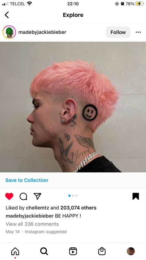 Pink Hair Guy, Pink Haircut, Dyed Hair Men, Buzzed Hair, Shaved Hair Designs, Men Hair Color, Men Haircut Styles, Punk Hair, Hair Tattoos