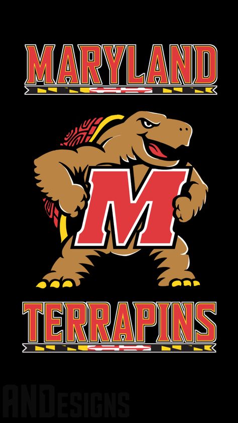 Maryland Terrapins Wallpaper, Maryland Wallpaper, Family Cave, Collage Football, Cool Lock Screens, Football Logos, Football Stuff, Team Wallpaper, Maryland Terrapins