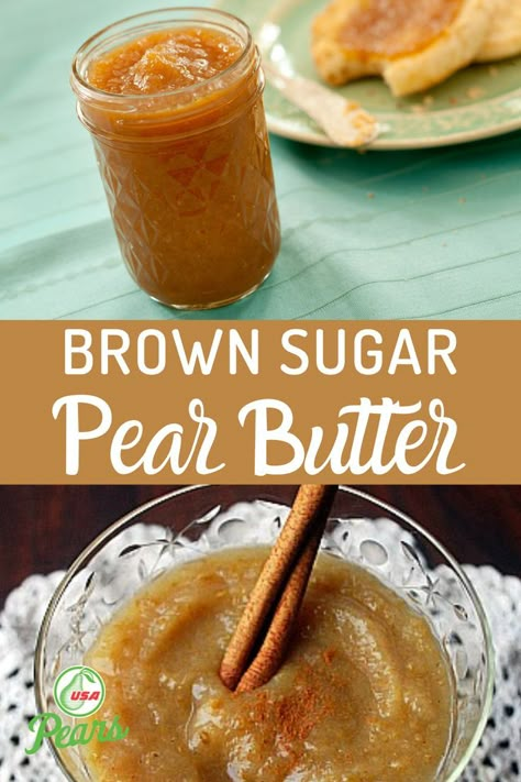 Pear Butter Recipe Canning, Pear Butter Recipe, Pear Recipes Easy, Fall Canning, Canning Pears, Butter Recipes Homemade, Fruit Butter, Fruit Butters, Pear Butter