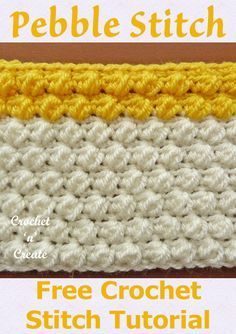 Crochet Stitches For Blankets, Crochet Stitches Free, Crochet Tips, Crochet Stitches Video, Stitch Crochet, Bobble Stitch, Crochet Stitches Tutorial, Crochet Instructions, Crochet Stitches Patterns