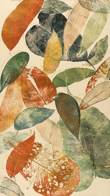 Autumn leaf I by Mariann Johansen Ellis, via Flickr a monoprint/monotype printed with natural leaves, inked up in etching inks, added gold and metallic inks. Kaghaz Divari, Soyut Sanat Tabloları, Eco Printing, Autumn Leaf, Art Et Illustration, Shower Remodel, Leaf Nature, Monoprint, Leaf Art