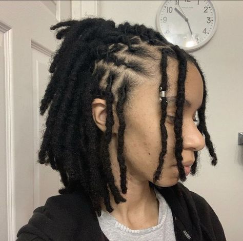 Pin by Kayla Divers on hair | Short locs hairstyles, Faux locs hairstyles, Hair twist styles Half Up Half Down Barrel Twist Locs, Half Up Loc Styles, Dread Hairstyles For Women Black, Hairstyles Faux Locs, Loc Styles Medium, Loc Styles For Short Hair, Loc Hairstyles For Women, Short Dread Styles, Short Dreadlocks Styles