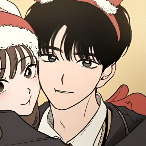 Match Profile Christmas, Short And Tall Matching Pfp, Our Secret Alliance Pfp, Eunhyuk And Soo Ae Matching Pfp, Christmas Manga Icon, Matching Cristhmas Pfp, Cute Manhwa Couple, Christmas Cp Pfp, Aesthetic Couple Matching Pfp