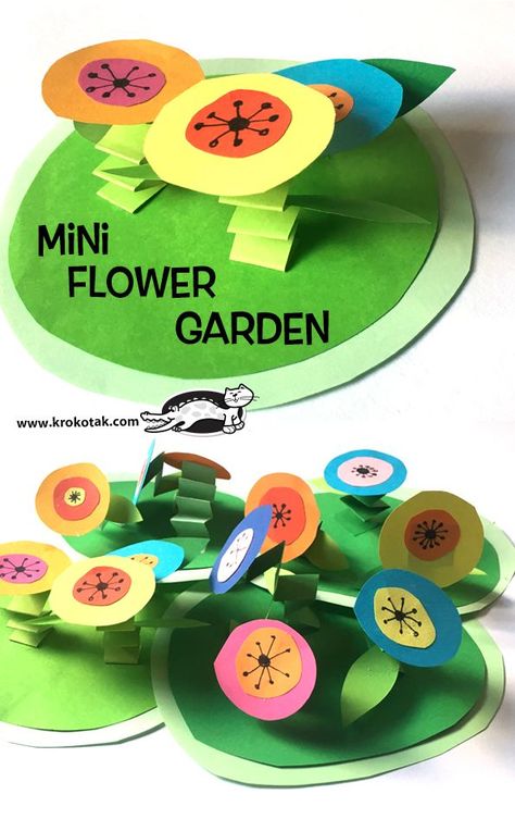 MINI FLOWER GARDEN Mini Flower Garden, Elementary Art Projects, Kindergarten Art, Camping Art, Preschool Art, Gardening For Kids, Garden Crafts, Art Classroom, Summer Crafts