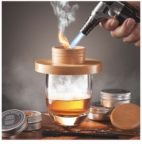 Gifts for Men Cocktail Smoker Kit with Wood Chips and Torch-Old Fashioned Chimney Smoke Top Drink Infuser for Cocktails, Whiskey, Rum, Gin & Bourbon|Gifts for Dad/Boyfriend/Husband/Drink Lovers Whiskey Smoker, Bourbon Old Fashioned, Cocktail Smoker, Cocktail Kit, Bourbon Gifts, Top Drinks, Home Bar Sets, Home Cocktail Bar, Bourbon Cocktails