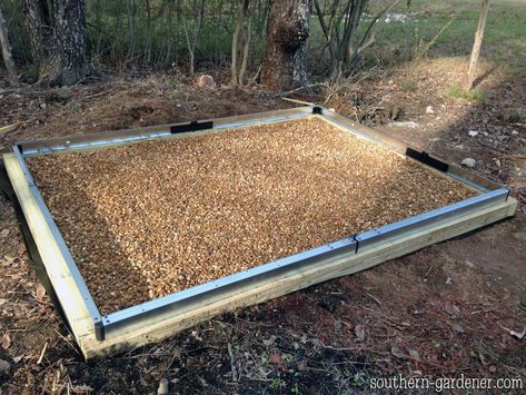 The Beginning: Greenhouse Construction – Southern Gardener Green House Foundation, Greenhouse Foundation, Greenhouse Base, Greenhouse Construction, Aluminium Greenhouse, Greenhouse Ideas, House Foundation, Polycarbonate Panels, Backyard Greenhouse