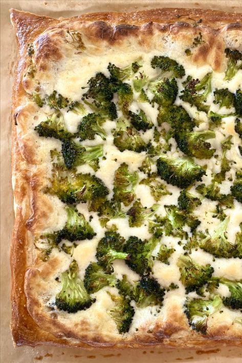 Broccoli Cheddar Puff Pastry, Broccoli Puff Pastry, Brocoli And Cheese, Broccoli And Cheese Recipe, Filo Dough, Cream Cheese Sandwiches, Foccacia Bread, Puff Pastry Tart, Havarti Cheese