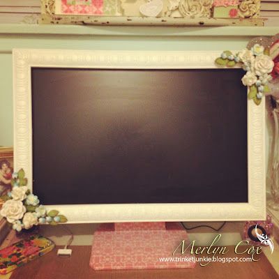 Shabby Chic Computer Monitor Frame Frame Tutorial, Shabby Chic Porch, Shabby Chic Background, Shabby Chic Office, Shabby Chic Decor Bedroom, Shabby Chic Mirror, Chic Bedroom Decor, Estilo Shabby Chic, Shabby Chic Living