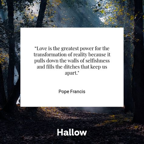 Pope Francis Quote – Hallow Pope Quotes, Pope Francis Quotes, Quotes About Family, Small Quotes, Words Of Hope, Right To Privacy, About Family, Great Power, Spiritual Connection