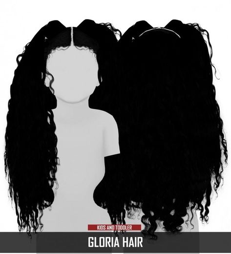 GLORIA HAIR KIDS AND TODDLER VERSION by Thiago Mitchell at REDHEADSIMS - The Sims 4 Catalog Toddler Hair Sims 4, Toddler Cc Sims 4, Sim4 Cc, Garlic Cheddar, Cc Shopping, Sims Baby, Die Sims 4, Sims 4 Black Hair, Cc Folder