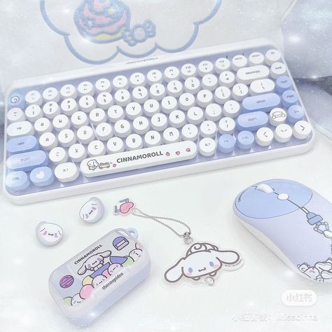 Cinnamonroll Gaming Chair, Study Stationery, Gaming Room Setup, Cute Room Ideas, Kawaii Accessories, Cute School Supplies, Gamer Room, Wireless Keyboard, Kawaii Room