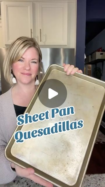 Stephanie Gigliotti on Instagram: "Sheet pan quesadillas- great for an easy weeknight dinner or to use up leftovers! Bake at 400° for 7-10 minutes until the tortillas are golden brown. Top with your favorites!  The leftovers I used were my sheet pan pineapple chicken 😋 that recipe is on my website, StephRealLife.com https://www.stephreallife.com/easy-sheet-pan-pineapple-chicken/  #sheetpandinner #sheetpancooking #sheetpanquesadillas #leftoverlove #leftovers #weeknightdinner" Pineapple Chicken Quesadillas, Weight Watcher Sheet Pan Dinners, Quesadilla Sheet Pan Recipes, Cookie Sheet Quesadilla, Sheet Pan Enchilada Bake, Quick And Easy Quesadilla Recipes, Sheet Pan Cheese Quesadillas, Easy Sheet Pan Quesadillas, Sheet Pan Quesadilla Recipes