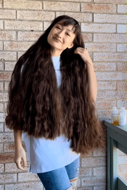 long hair transformations, hair makeovers, hairstyle inspiration Hairstyles For Waist Length Hair, Waist Length Hairstyles, Soft Wispy Bangs, Long Hair Ideas, Voluminous Waves, Waist Length Hair, Extremely Long Hair, Romantic Hairstyles, Hair Flow