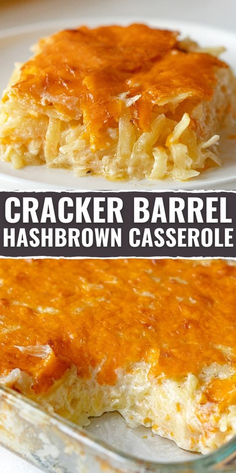 Casserole Hashbrown, Cracker Barrel Hashbrown, Cracker Barrel Hashbrown Casserole, Copycat Cracker Barrel, Cracker Barrel Recipes, Hashbrown Casserole Recipe, Hashbrown Casserole, Hashbrown Recipes, Potato Recipes Side Dishes