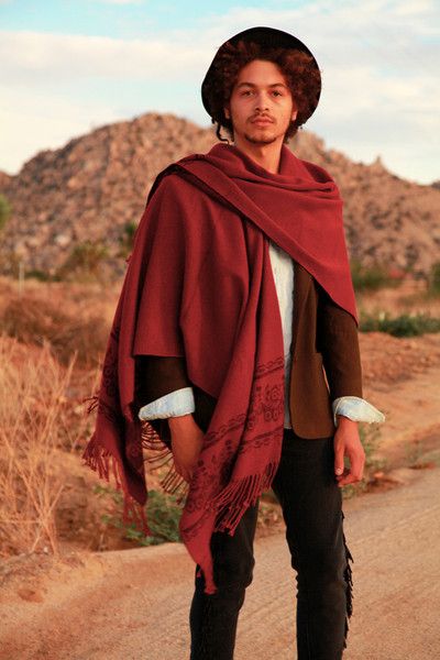 Mens Poncho Fashion, Poncho Men Outfit, Men’s Shawl, Male Bohemian Fashion, Men’s Poncho, Poncho Outfit Men, Bohemian Fashion Men, Bohemian Mens Fashion, Ponchos For Men