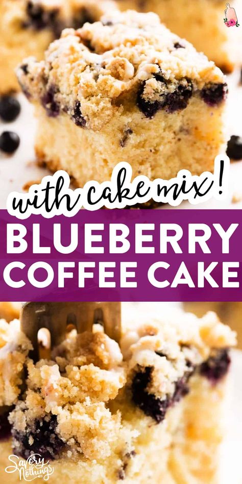 Lemon Coffee Cake, Blueberry Recipe, Blueberry Coffee Cake Recipe, Blueberry Cake Mix, Lemon Coffee, Blueberry Crumb Cake, Blueberry Breakfast Cake, Spring Dessert, Blueberry Coffee