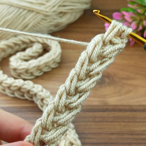 Crochet Cords Free Pattern, Crochet Straps For Bags, Crochet Bag Handles, How Do You Knit, Diy Crafts Knitting, Crochet Handles, Crochet Rope, Crochet Handbags Patterns, Crochet Stitches For Beginners