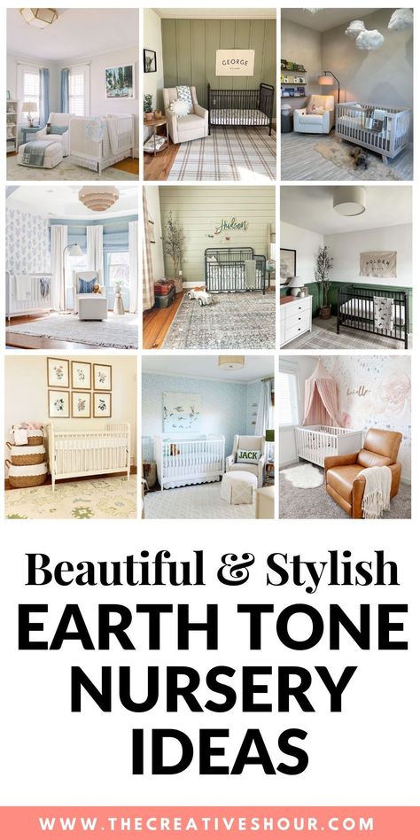 Discover how to create a serene and inviting earth tone nursery room that's perfect for any child. Explore gender neutral paint colors, muted boho accents, and subtle rainbow touches that bring warmth and style. Find inspiration for incorporating a black crib, green wall paint, and a mix of decor elements like safari and woodland themes. Get tips on choosing the right color schemes and rugs to complete the look. Transform your nursery into a peaceful haven with these earth-inspired ideas. Color Scheme Earth Tones, Earth Nursery Theme, Nursery Ideas Earth Tones, Earth Tone Nursery Girl, Calm Nursery Gender Neutral, Earth Tone Nursery Forest, Earth Tone Nursery Gender Neutral, Boy Nursery Color Scheme, Nursery Color Palette