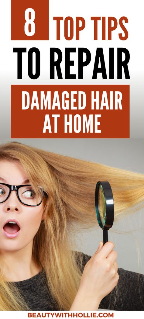 8 Top Tips to Repair Dry And Damaged Hair at Home Dry Hair Ends, Hair Split Ends, Treat Damaged Hair, Heat Damaged Hair, Split Ends Hair, Water Damage Repair, Dry And Damaged Hair, Speed Dial, Greasy Hair