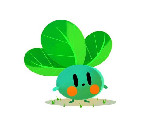 Leaf Character, Children's Clothing Brand, Illustration Art Kids, Mascot Design, Cute Creatures, 로고 디자인, Pokemon Art, Creature Design, Cute Characters