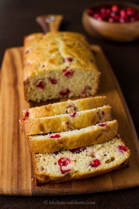 Fresh Cranberry Tea Cake-Kitchen Confidante  Perfect for breakfast, an afternoon snack, paired with tea or coffee, or even a rustic dessert, this cake is just right for holidays with house guests. The buttermilk batter makes for a cake that stays moist, each slice boasting a bite of tart, fresh cranberry. Cranberry Cake Recipes, Cranberry Tea Cake, Cranberry Cake Recipe, Cake Recipes Uk, Cranberry Tea, Cranberry Baking, Rustic Dessert, Fresh Cranberry, Whiskey Cake