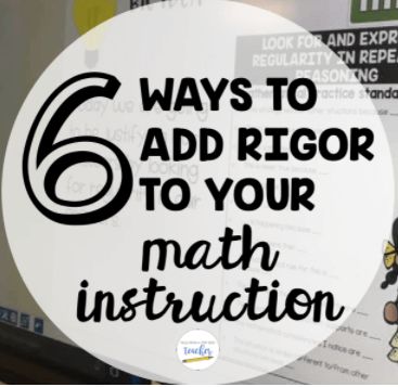 We’re thrilled to have Marine Freibrun from Tales of a Very Busy Teacher guest blogging for us again today! Marine has crafted an excellent post all about six ways to add rigor to your math instructio Math Coaching Elementary, Math Instructional Coach, Math Coaching, Math Fluency, Math Coach, Math Magic, Math Education, Coaching Teachers, Data Tracking