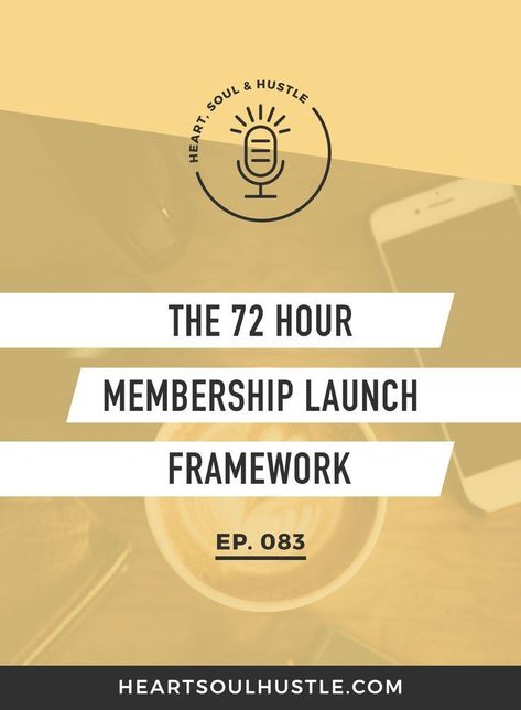 HSH 083: THE 72 HOUR MEMBERSHIP LAUNCH PLAN: 3 EMAILS, $120 IN ADS, 150 NEW MEMBERS Launch Plan, Membership Site, New Students, Facebook Ad, A Year Ago, 72 Hours, Heart Soul, Digital Business, Content Marketing