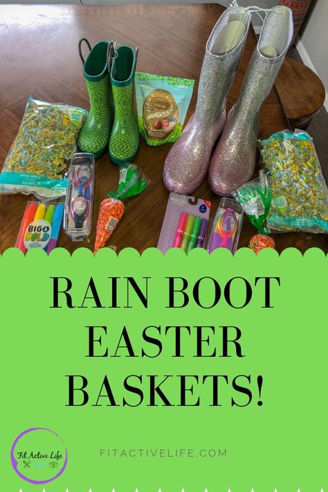 Hey there! If you’re not-so-crafty like me, but still like doing something fun for your kiddos, these rain boot Easter baskets are perfect! Rain Boot Easter Basket Ideas, Kids Easter Basket Ideas, Easter Basket Ideas, Kids Easter Basket, Spring Birthday, Lamb Decorations, Easter Bunny Decorations, Hand Crochet Baby Blanket, Easter Crafts Diy