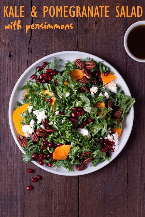 Beet And Arugula Salad, Pomegranate Kale Salad, Persimmon Salad, Butter Pecans, Tomato Gazpacho, Winter Salads, Great Salad Recipes, Classic Salad, Pomegranate Salad