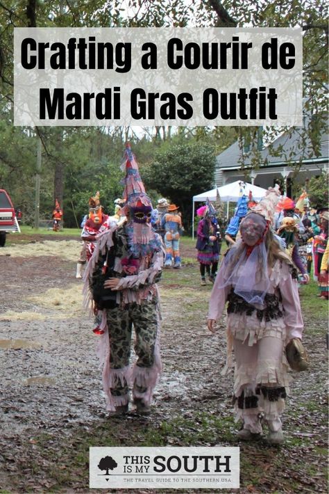 How to Make a Courir de Mardi Gras Outfit - This Is My South Mardi Gras Pants Diy Cajun, Gumbo Ingredients, Mardi Gras Hats, Folk Culture, Louisiana Travel, Girls Weekend Getaway, Girlfriends Getaway, Mardi Gras Outfits, Southern Travel