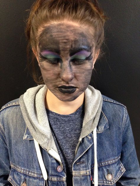 Theatrical Makeup  21/11/13 Animal Farm - pigeon   Model @Taya Dwyer van Geleen  MUA Jess Robin Pigeon Makeup, Theatrical Makeup, Makeup Course, Animal Farm, Pigeon, Face Paint, Carnival Face Paint, Carnival, Van