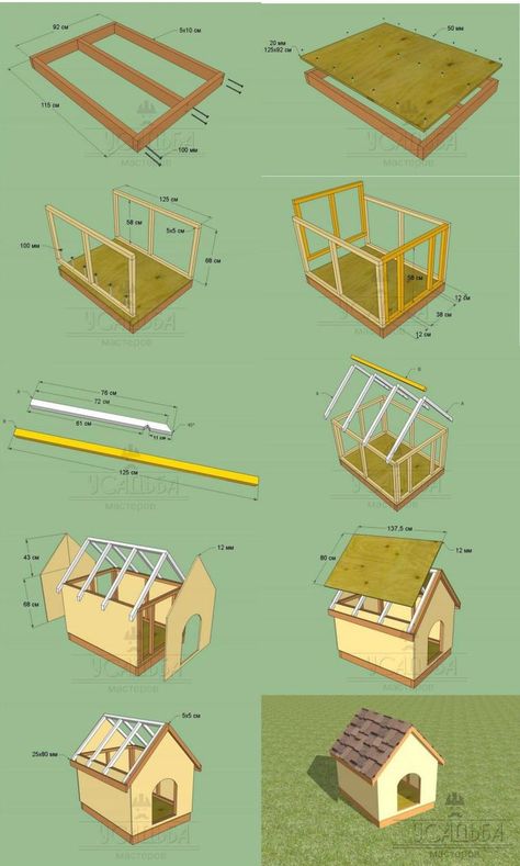 Dog House Diy Plans Outdoor, How To Build A Big Dog House, Diy Dog House Pallets How To Build, Easy Dog House Diy Simple, Diy Doghouse Outdoor Easy, Doghouse Diy Outdoor, Dog Shed House, How To Build A Dog House, Diy Outdoor Dog House