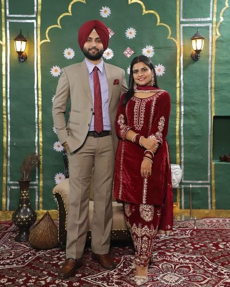 Wedding Outfit Couple, Pajama Men, Bridal Suit, Traditional Values, Bride And Groom Outfits, Suits Punjabi, Punjabi Couple, Pakistani Couture, Punjabi Bride