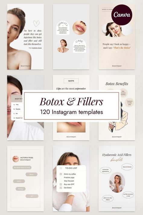 Injector Instagram Feed, Aesthetic Clinic Advertisement, Nurse Injector Instagram, Aesthetic Injector Instagram, Aesthetic Clinic Social Media Post, Med Spa Posts, Botox Posts For Instagram, Botox Quotes Posts, Botox Branding