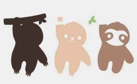 Layered Sticker Cricut, Cricut Machine Decals Decoration, Layered Cricut Projects, Silhouette Cameo Projects Vinyl, Cricut Animals, Sloth Design, Cricut Stencils, Cricut Explore Projects, Idee Cricut