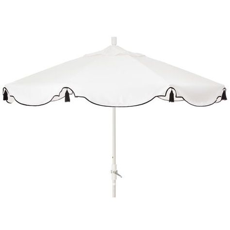 San Marco Patio Umbrella, White/Black Sunbrella Outdoor Umbrella Stand, White Umbrella, White Canopy, Relaxing Outdoors, Garden Umbrella, Exclusive Home, Outdoor Umbrella, Patio Umbrellas, One Kings Lane