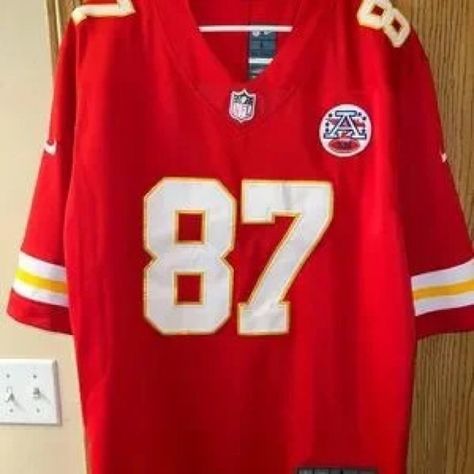 COPY - Chiefs Jersey - Travis Kelce (red) Travis Kelce Jersey, Chiefs Jersey, Angel Christmas, Travis Kelce, Red Shop, Christmas Angels, Angel, Nike, Collage