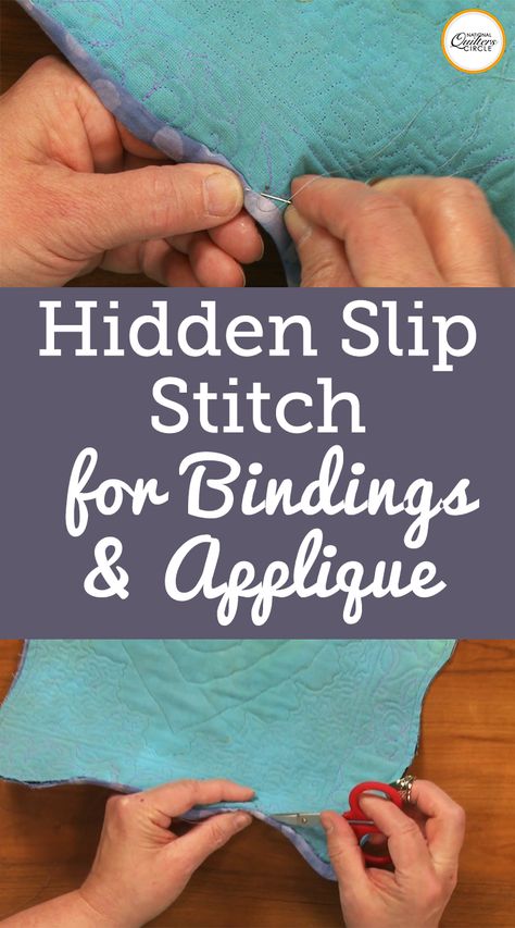 Binding Stitch Quilt, How To Hand Sew Quilt Binding, Sewing Quilt Binding By Hand, Hand Sew Binding On Quilt, Hand Stitch Binding On Quilt, How To Hand Sew Binding On A Quilt, How To Sew A Hidden Stitch, Hand Sewing Quilt Binding, Hidden Stitch Hand Sewing Video