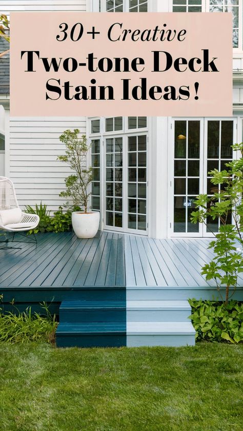 30+ Creative Two-Tone Deck Stain Ideas for a Unique Look 2 Tone Deck Colors, Deck Stain Ideas, Deck Stain, Deck Colors, Deck Paint, Staining Deck, Nice Place, Wood Deck, More Design