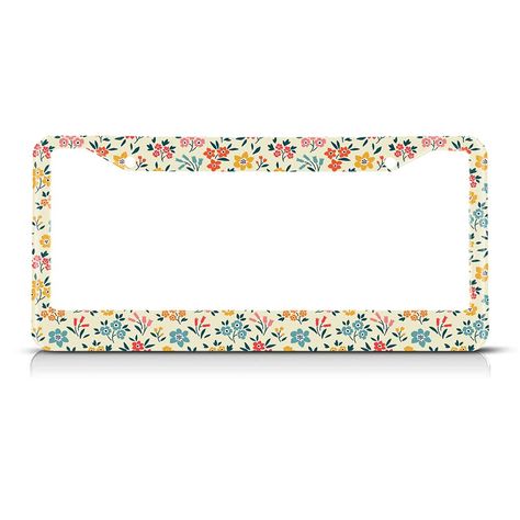 PRICES MAY VARY. ★ 1.STANDARD SIZE: This Pretty Floral Pattern License Plate Frame is 6.4" x 12.4" inch, Aluminum License Plate Tag with 2 Holes . Our License Plate Cover for Women Men Auto Decoration is Made to Fit License Plate for Cars, Suvs, Truck and etc. ★ 2.HIGH QUALITY DECORATION: Our Novelty License Plate Frame is made of Aluminium for durability and Safety, the personalized frame will perfectly decorate your car and can also be used to decorate your garage, basement, bedroom etc. ★ 3.E Car Tag Ideas, Diy License Plate Frame, Cute License Plate, License Plate Ideas, Cute Car Decor, Pretty License Plate, Summer License Plate, Pink License Plate Frame, Floral License Plate Frame