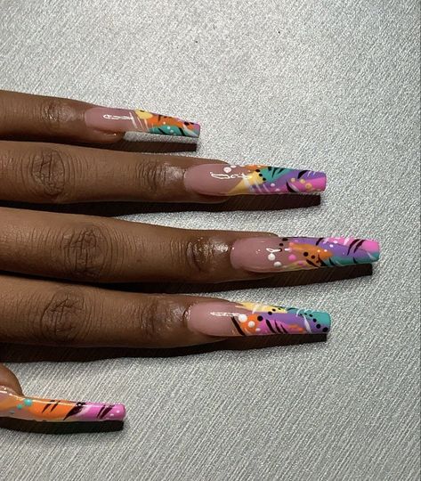 Nail Art Acrylic Nails, 90s Nails, Nails Grunge, Nails Accessories, Nail Dryers, Gel Nail Extensions, Cute Acrylic Nail Designs, Long Acrylic Nails Coffin, Exotic Nails