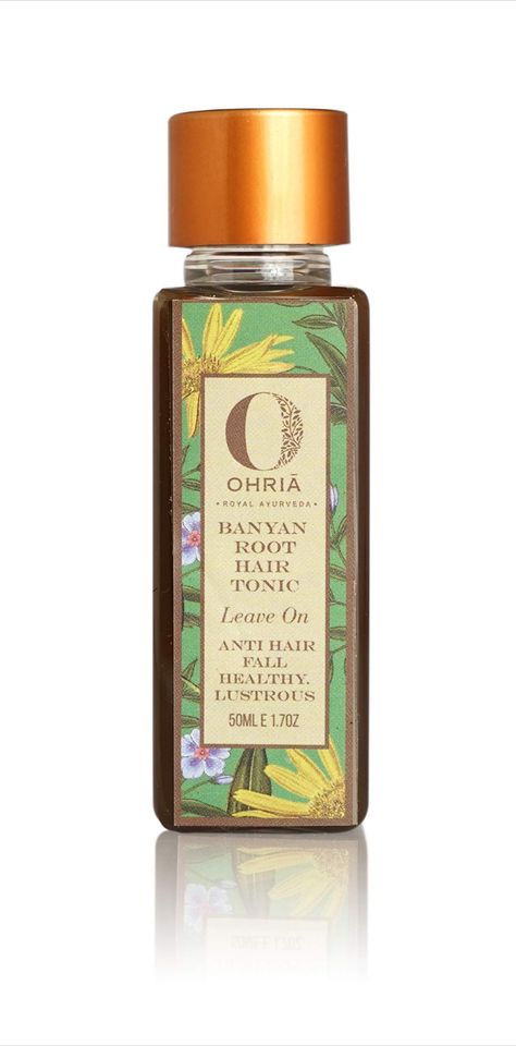 Ohria Ayurveda 100% Natural Banyan Root Hair Tonic For All Hair Types Hair Oil, 50ml Anti Hair Fall, Healthy Fall, Hair Tonic, Hair Regrowth, Luxury Hair, All Hair Types, Hair Oil, Hair Types, Ayurveda