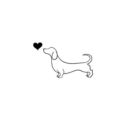 Dachshund Silhouette Tattoo, Sausage Dog Tattoo, Pitbull Tattoo Ideas, Doxie Tattoo, Kennel Logo, Arte Dachshund, Chihuahua Tattoo, Harry Tattoos, Medium Tattoos