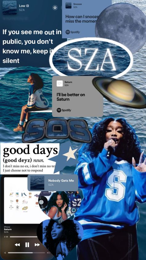 Sza Aesthetic Wallpaper Blue, Sza Wallpapers, Sza Collage Wallpaper, Sza Songs, Cute Screen Savers, Black Baby Art, Sza Singer, Pretty Wallpaper Ipad, Hello Kitty Wallpaper Hd