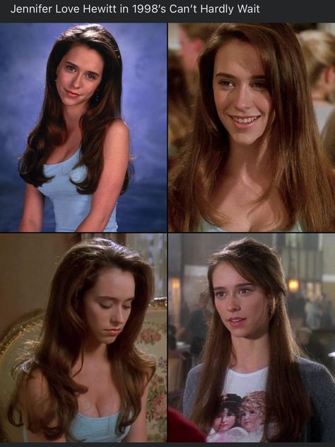 90's Jennifer Love Hewitt, Jennifer Love Hewitt Hair, Young Jessica Alba, 90’s Outfits, Jennifer Love Hewitt, Jennifer Love, Jessica Alba, Hair Envy, Iconic Women